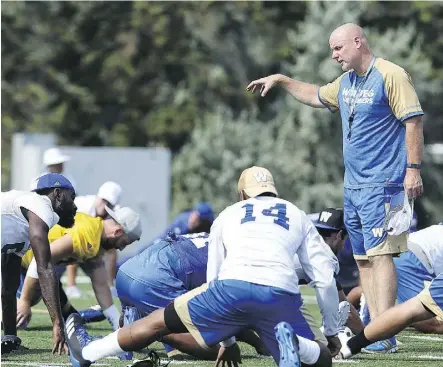  ?? KEVIN KING ?? Offensive co-ordinator Paul LaPolice has helped lead the Winnipeg Blue Bombers to a 6-2 record.