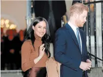  ?? FRANK AUGSTEIN ASSOCIATED PRESS FILE PHOTO ?? As Prince Harry and Meghan step back as senior royals, questions linger such as who will pay for their security.
