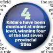  ??  ?? 4 Kildare have been dominant at minor level, winning four of the last seven provincial titles