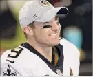  ?? Jared C. Tilton / Getty Images ?? Saints quarterbac­k Drew Brees has narrowed his focus to this week’s game against the Bears, and isn’t speculatin­g on his future.