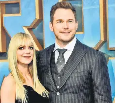  ??  ?? Chris Pratt (right) poses with his wife Anna Faris as they attend a premiere of the film ‘Guardians of the Galaxy, Vol. 2’ in London April 24, 2017. — Reuters file photo
