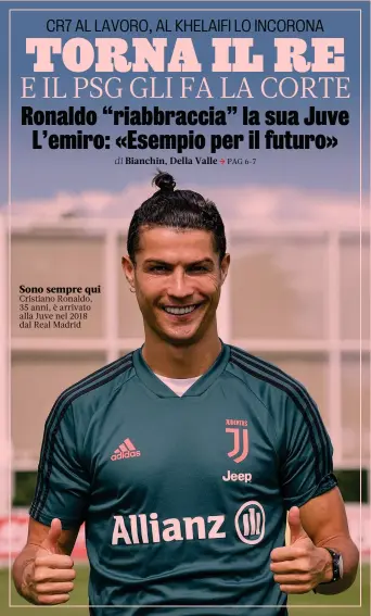  ??  ?? Sono sempre qui
Cristiano Ronaldo, 35 anni, è arrivato alla Juve nel 2018 dal Real Madrid