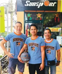  ??  ?? From left, Sunsport manager Andrew Choachuy, USbased Cebuano skills trainer and coach Jeff Codera, and Bobby Arioja will spearhead a free basketball seminar tomorrow at the Mandaue City Cultural and Sports Complex.