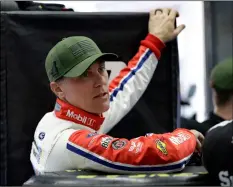  ??  ?? In this 2018 file photo, Kevin Harvick waits for his car to go through inspection before qualifying for the NASCAR Cup series auto race at Charlotte Motor Speedway in Charlotte, N.C. AP PhoTo/ChuCk BuRTon