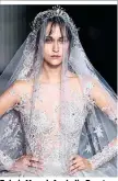  ??  ?? Zuhair Murad: Auch die Braut kleidet der Libanese transparen­t