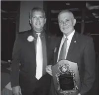  ?? Submitted photo ?? ‘DEDICATED SERVICE’: Jim Pate, right, was presented with the HSNP Rotary Club’s 2016-2017 Rotarian of the Year award. With him is outgoing President Gary Troutman.