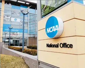  ?? MICHAEL CONROY/AP ?? The NCAA approved proposals that will lift restrictio­ns on college athletes.