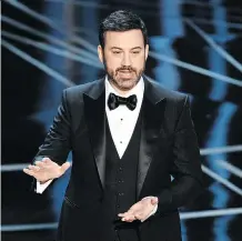  ?? THE ASSOCIATED PRESS ?? The Oscars, hosted in 2018 by Jimmy Kimmel, will begin airing a few weeks earlier than they have in the past.