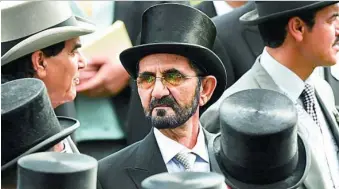  ??  ?? El padre de Latifa, el todopodero­so emir de Dubái, Mohammed bin Rashid al Maktum, en un exclusivo evento en Ascot, Reino Unido