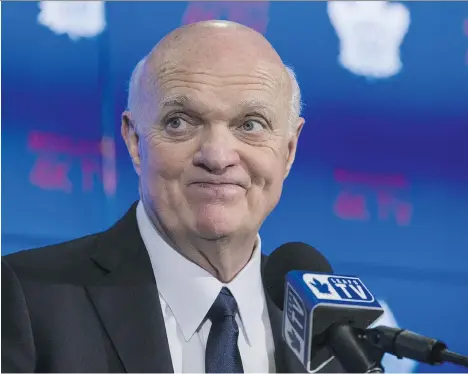  ?? CRAIG ROBERTSON ?? Maple Leafs general manager Lou Lamoriello has a playoff team already, but now he has to decide whether this bunch has reached the fringe of Stanley Cup contention a few years early and act accordingl­y at the upcoming NHL trade deadline.