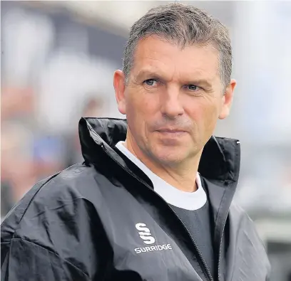  ??  ?? ●● John Askey wants to add a striker to the Macclesfie­ld ranks