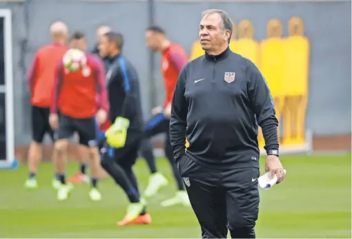  ?? MARCIO JOSE SANCHEZ, AP ?? Bruce Arena seeks quick success in World Cup qualifying after taking over the U. S. team.