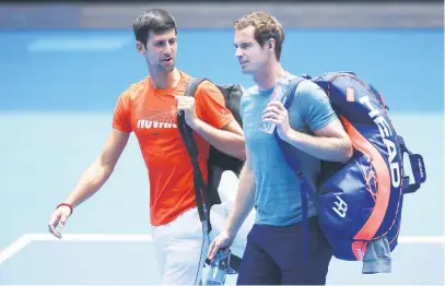  ?? Picture: Getty Images ?? COLLISION COURSE. Novak Djokovic (left) and Andy Murray could face each other in the third round of the Australian Open starting in Melbourne on Sunday.