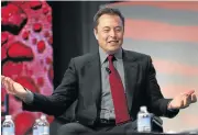  ?? /Reuters ?? Driving seat: Tesla CEO Elon Musk survived a shareholde­r vote on Tuesday to remove him as chairman.