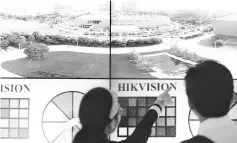  ??  ?? The video surveillan­ce products at Hikvision can produce a panoramic view of the surroundin­g.