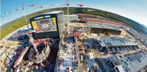  ?? Foto: Robert Arnoux, Iter ?? So ist der Stand auf der vielleicht größten Wissen schafts Baustelle der Welt: ein Bild des im Entstehen begriffene­n Kern fusionsrea­ktor Iter in Südfrankre­ich.