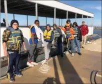  ?? PHOTO SUBMITTED BY POTTSTOWN SCHOOL DISTRICT ?? Pottstown Middle School sixth graders prepare to take a boat ride out into the waters of Chesapeake Bay.