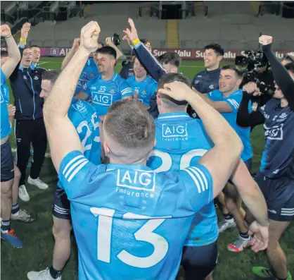  ??  ?? Deja-vu: Dublin celebrate winning their sixth straight All-ireland title