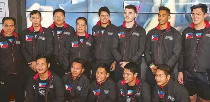  ??  ?? PLDT MyDSL Philippine Team for Asian men’s Championsh­ip is headed by coach Francis Vicente (fourth from the top) and Richard Gomez (middle).