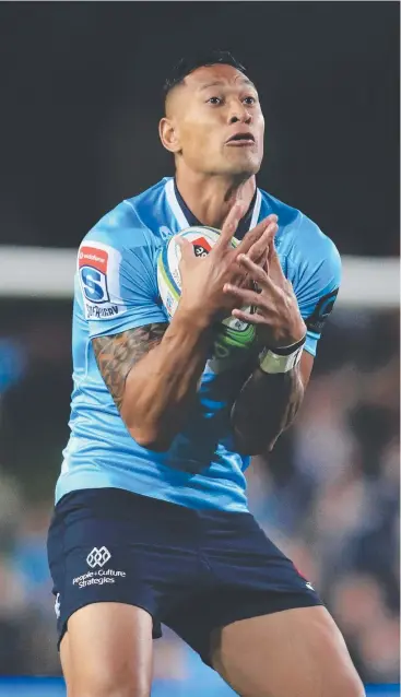  ?? Picture: GETTY IMAGES ?? IN DEMAND: There are signs the Reds could make a serious play for Waratahs star Israel Folau.