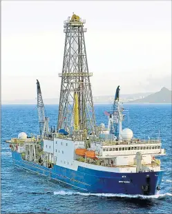  ?? GZA: IODP ?? VIAJE. El Joides Resolution, uno de los buques perforador­es.