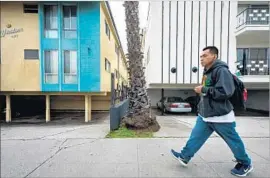  ?? Michael Owen Baker For The Times ?? BUILDINGS with first stories supported by columns, like these apartment complexes in Santa Monica, tend to be vulnerable to collapse in an earthquake.