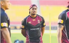  ??  ?? Anthony Milford looks on during Queensland training.