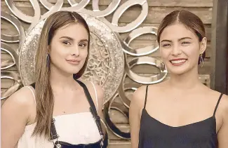  ??  ?? With co-stars Max Collins (left) and Lovi Poe: They will play the women in TJ’s life and try to live up to the show’s title.
