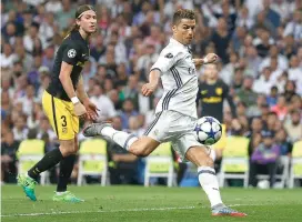  ?? FOTO ?? Cristiano Ronaldo se mostró contento por su actuación, pero declaró que no se confía para el duelo de vuelta.