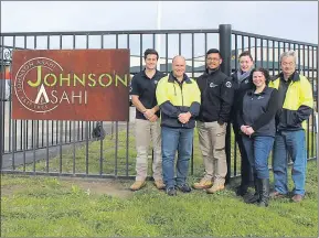  ??  ?? ON THE MOVE: Johnson Asahi Horsham staff members, from left, Liam Batson, Tony Huebner, Jayson Agustin, Jane Wollermann, Amanda Krause and Jon Symes at the firm’s Plumpton Road site.