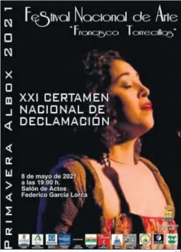  ?? D.A. ?? Cartel anunciador del XXI Certamen Nacional de Declamació­n de Albox.