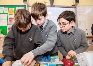  ??  ?? Pupils from St Malachy’s Boys enjoying the demonstrat­ion.