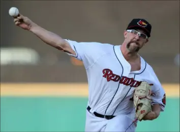  ?? Joe Territo/ Rochester Red Wings ?? Randy Dobnak, a South Park grad, was named the Internatio­nal League Pitcher of the Week for Class AAA Rochester.