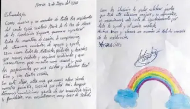  ?? J. A. HIPÓLITO ?? Carta que han enviado los mayores a las autoridade­s onubenses para dar su agradecimi­ento.
