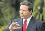  ?? RICARDO RAMIREZ BUXEDA/ORLANDO SENTINEL ?? Governor Ron DeSantis on Friday proposed a new bonus toreward top teachers andhelp with recruitmen­t efforts. Hespoke in Winter Parkin January.