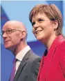  ??  ?? SNP leader Nicola Sturgeon and her deputy John Swinney have to plot a course between those who want a referendum sooner rather than later and those who want to rebuild the case for independen­ce.