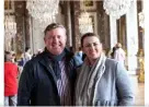  ??  ?? ABOVE: Brett and Louise Dann, Hunter Travel Group in the Hall of Mirrors at the Palace of Versailles.