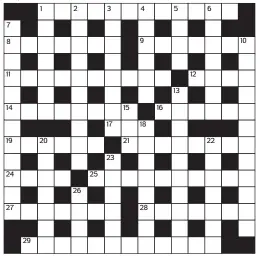  ?? No 15,680 ?? PRIZES of £20 will be awarded to the senders of the first three correct solutions checked. Solutions to: Daily Mail Prize Crossword No. 15,680, PO BOX 3451, Norwich, NR7 7NR. Entries may be submitted by second-class post. Envelopes must be postmarked...