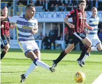  ??  ?? Morton’s Jai Quitongo strokes home the winner.