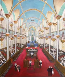  ?? (Courtesy) ?? THE RICH LEGACY of Jewish people in the UK is celebrated in the paintings of Beverly Jane Stewart.