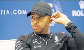  ??  ?? World champion Lewis Hamilton at an FIA function in Paris last week.