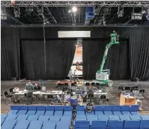  ?? Steve Gonzales / Houston Chronicle ?? Having lost its home at the Wortham Theatre Center to Hurricane Harvey, Houston Grand Opera has moved into George R. Brown Convention Center’s Exhibition Hall A3, now dubbed The Resilience Theatre.