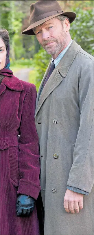  ??  ?? n grandmothe­r with Iain Glen as her grandfathe­r in new BBC drama Mrs Wilson