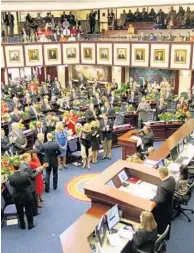  ?? JOE BURBANK/ORLANDO SENTINEL ?? A university event at the Capitol designed to showcase the state universiti­es has been postponed because of the expected release of ‘damning’ info about UCF, according to a report from Politico.