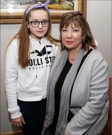  ??  ?? Grace Donnelly and her mother Ingrid at home in Rosslare.