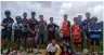  ?? — AFP ?? Volunteers ( left) celebrate in Mae Sai district after the 12 boys and their football coach were rescued. ( Above) An earlier photo of the “Wild Boar” team and their coach.