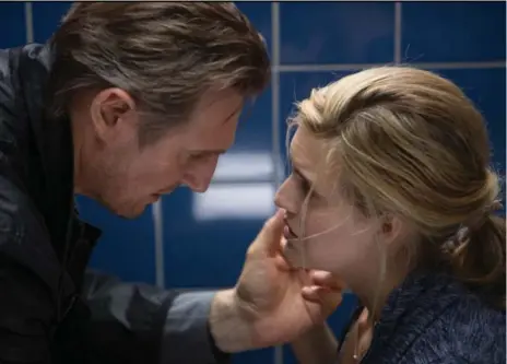  ??  ?? Liam Neeson and Maggie Grace star in Taken 3, which opens Friday. Of Neeson, Grace says, “The way he is with me and my family — it’s so amazing.”