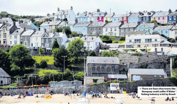  ??  ?? &gt; There are fears that towns like Newquay could suffer if Wales’ fishing industry is hit by Brexit