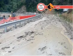  ?? ?? Extreme weather during July brought damage to roads and communitie­s in the top of the south