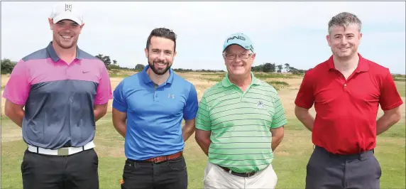  ??  ?? Supporting the Noamh Fechin’s golf classic were Sean Kelleher, Luke McGahon, Paul Brennan and Fergal McNally.